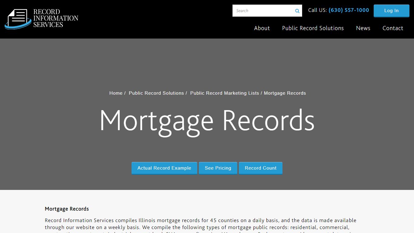 Record Information Services – Illinois Mortgages